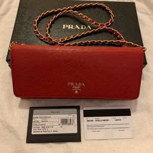 SOLD!!! Brand new PRADA Red Saffiano Leather